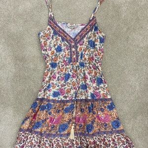 Arnhem Jasmine Strappy Mini Dress in Pearl size 6